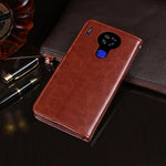 Custodia portafoglio in pelle effetto Crazy Horse per Realme C21
