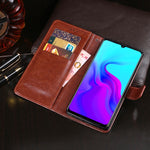 Custodia portafoglio in pelle effetto Crazy Horse per Realme C21