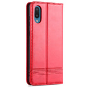 AZNS Custodia in pelle a vibrazione orizzontale con struttura in vitello magnetico con slot per carte, supporto e portafoglio, For Samsung Galaxy M02 (EU Version)