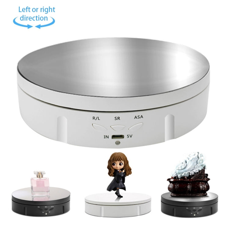 Giradischi girevole elettrico USB da 14,6 cm Espositore per giradischi per riprese video Giradischi per fotografia, carico: 10 kg, 14.6cm, 14.6cm(Black Mirror), 14.6cm (White Mirror)