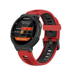 Per cinturino di ricambio in silicone bicolore Garmin Forerunner 735/235