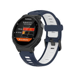 Per cinturino di ricambio in silicone bicolore Garmin Forerunner 735/235