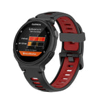 Per cinturino di ricambio in silicone bicolore Garmin Forerunner 735/235