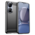 Custodia in TPU in fibra di carbonio con trama spazzolata, For Huawei P50, For Huawei P50 Pro, For Asus ROG Phone 5