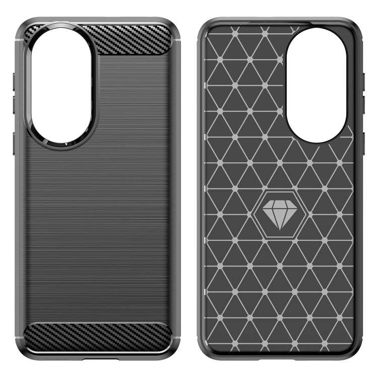 Custodia in TPU in fibra di carbonio con trama spazzolata, For Huawei P50, For Huawei P50 Pro, For Asus ROG Phone 5