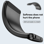Custodia in TPU in fibra di carbonio con trama spazzolata, For Huawei P50, For Huawei P50 Pro, For Asus ROG Phone 5
