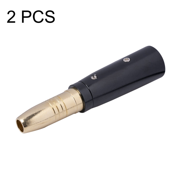 2pcs LZ1164G Gold 6.35mm Female to XRL Male Audio Adapter Microphone Speaker Connector Stereo,LZ1164G