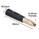 Adattatore audio 6,35 mm femmina a XLR maschio dorato