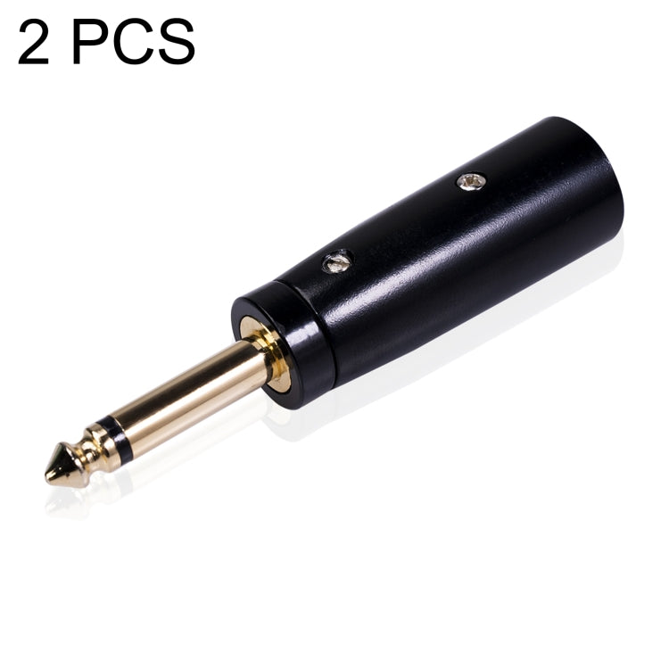 2pcs LZ1168G Gold 6.35mm Mono Male to XRL Male Audio Adapter Microphone Speaker Connector Stereo,LZ1168G