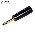 Adattatore audio 6,35 mm mono maschio a XLR maschio dorato