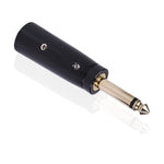 Adattatore audio 6,35 mm mono maschio a XLR maschio dorato