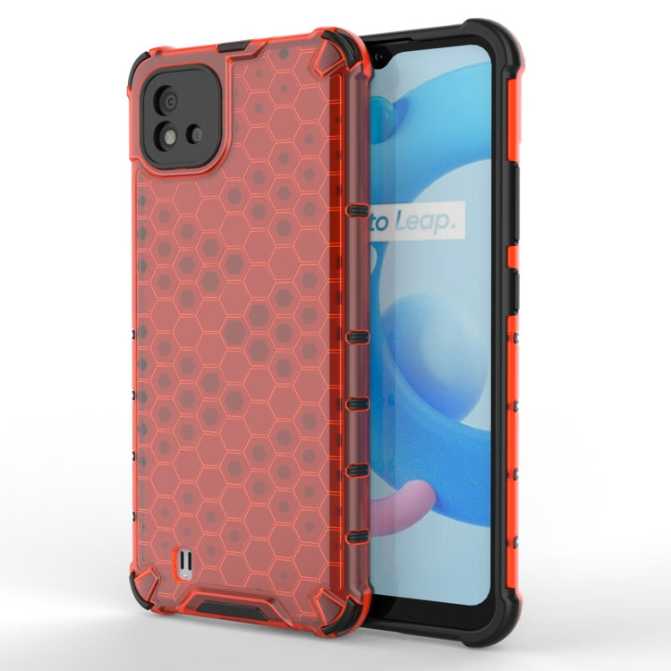 Custodia TPU antiurto con design a nido d'ape per Realme C20