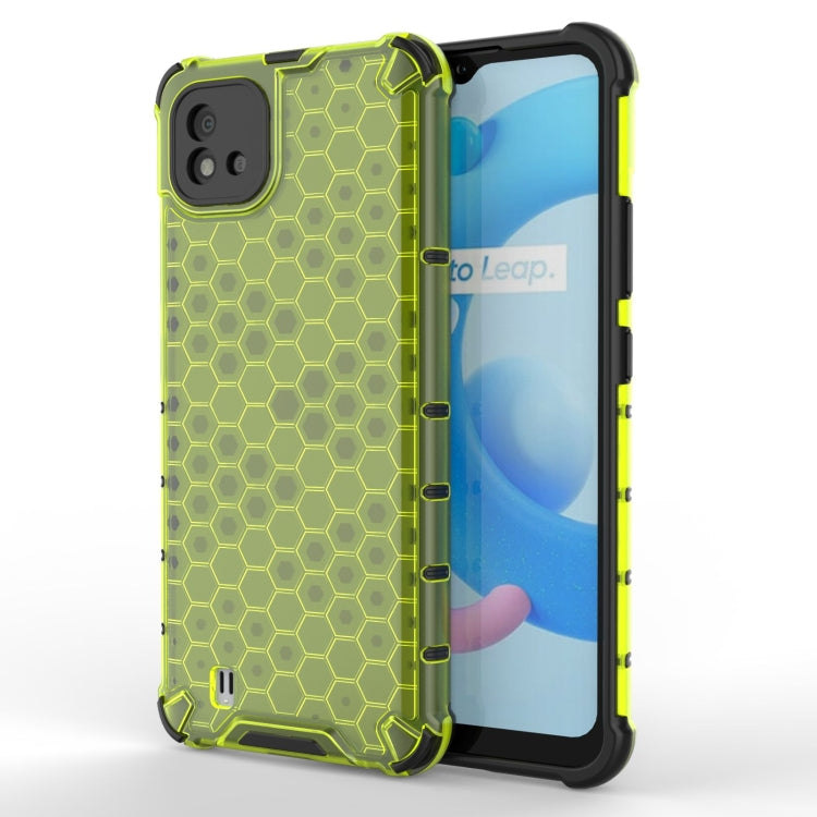 Custodia TPU antiurto con design a nido d'ape per Realme C20