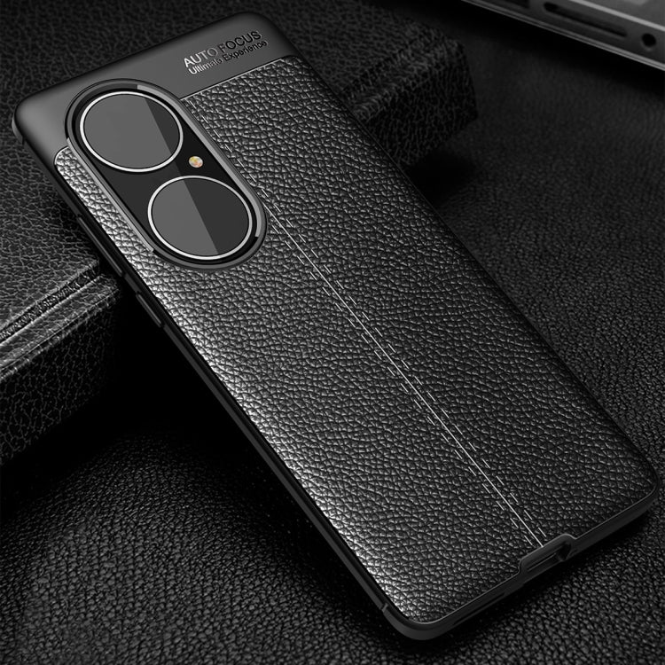 Custodia antiurto in TPU con texture Litchi, For Huawei P50, For Huawei P50 Pro, For OPPO F19 Pro+ 5G