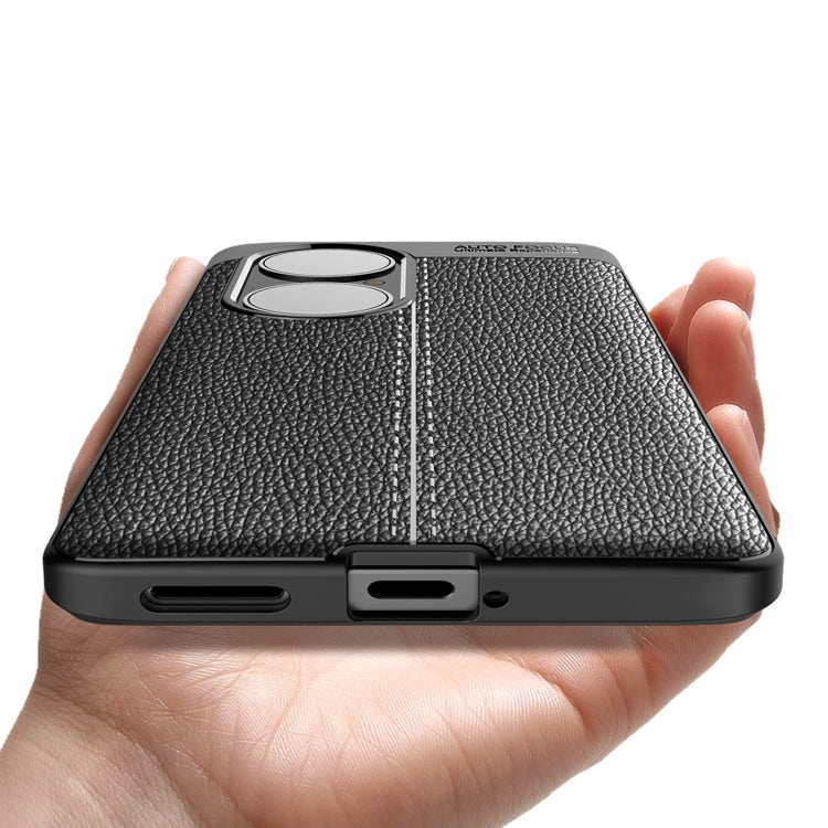 Custodia antiurto in TPU con texture Litchi, For Huawei P50, For Huawei P50 Pro, For OPPO F19 Pro+ 5G