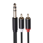 Cavo audio stereo 6,35 mm a doppio RCA maschio 1,5-5 metri