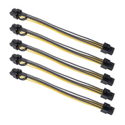 Cavo adattatore di alimentazione per scheda grafica 5 pezzi 3682 da 6 pin femmina a 8 pin femmina, lunghezza: 20 cm