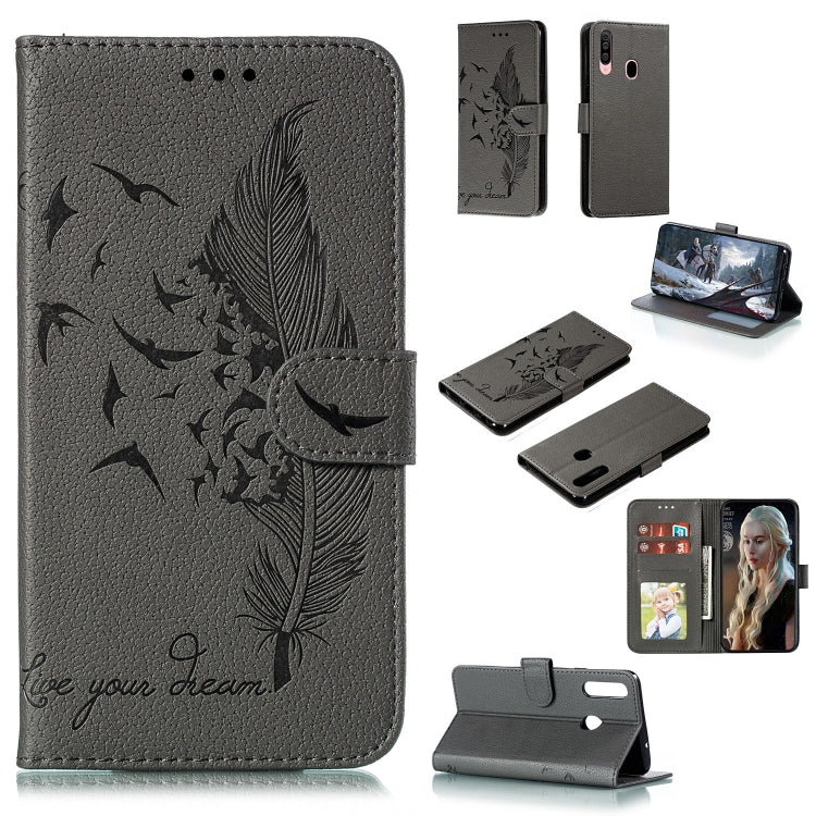 Custodia portafoglio in pelle per Galaxy A20s con slot carte