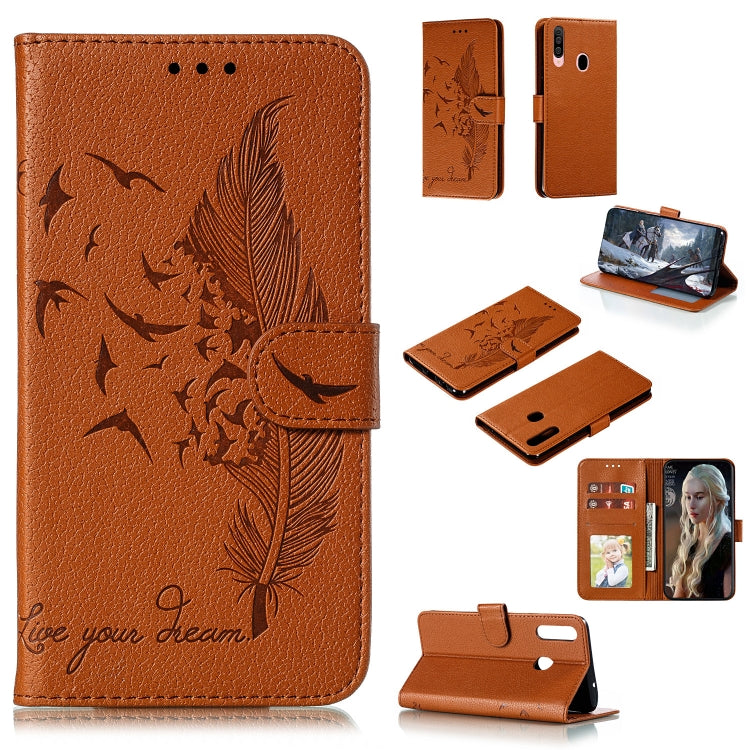 Custodia portafoglio in pelle per Galaxy A20s con slot carte