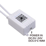 JH-RGB02 Interfaccia DC5.5x2.1mm Controller LED RGB Bluetooth con telecomando a 24 tasti, JH-RGB02