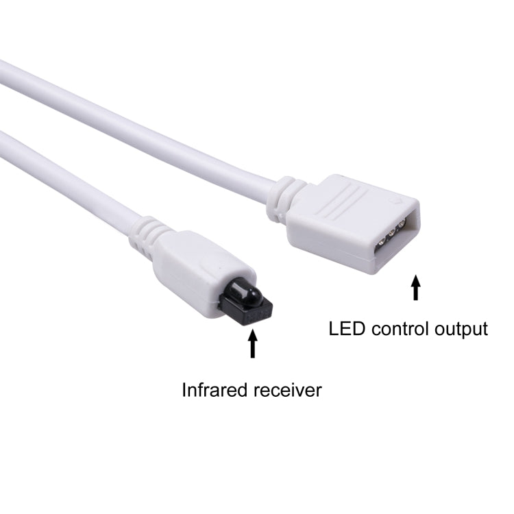 JH-RGB02 Interfaccia DC5.5x2.1mm Controller LED RGB Bluetooth con telecomando a 24 tasti, JH-RGB02