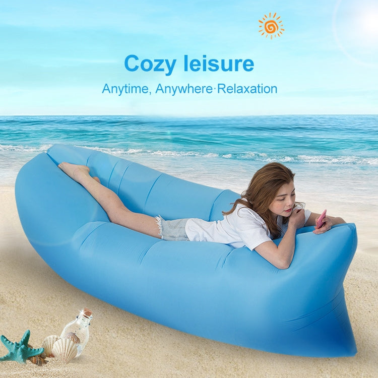 Materassino gonfiabile per erba da spiaggia con divano gonfiabile per acqua pigra portatile da esterno, dimensioni: 200 x 70 cm, 200 x 70cm Sky Blue, 200 x 70cm Black, 200 x 70cm Green, 200 x 70cm Pink, 200 x 70cm Rose Red, 200 x 70cm Sapphire Blue    ...
