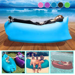 Materassino gonfiabile per erba da spiaggia con divano gonfiabile per acqua pigra portatile da esterno, dimensioni: 200 x 70 cm, 200 x 70cm Sky Blue, 200 x 70cm Black, 200 x 70cm Green, 200 x 70cm Pink, 200 x 70cm Rose Red, 200 x 70cm Sapphire Blue    ...