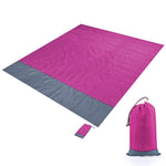 Tappetino da picnic tascabile in tessuto scozzese impermeabile in poliestere, tappetino da spiaggia da campeggio all'aperto, dimensioni: 2,1 x 2 m