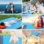 Tappetino da picnic tascabile in tessuto scozzese impermeabile in poliestere, tappetino da spiaggia da campeggio all'aperto, dimensioni: 2,1 x 2 m