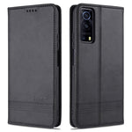 Custodia portafoglio in pelle per Vivo Y72 5G