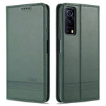 Custodia portafoglio in pelle per Vivo Y72 5G