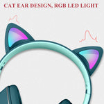 Cuffie USB e 3,5 mm Cat Ear con microfono e luci LED