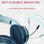 Cuffie USB e 3,5 mm Cat Ear con microfono e luci LED