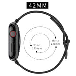 Cinturino in pelle a doppio foro per Apple Watch Series 6 e SE e, 5 & 4 44mm / 3 & 2 & 1 42mm, 5 & 4 40mm / 3 & 2 & 1 38mm