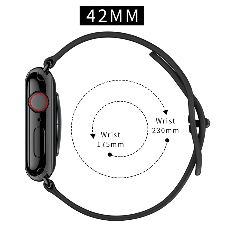Cinturino in pelle a doppio foro per Apple Watch Series 6 e SE e, 5 & 4 44mm / 3 & 2 & 1 42mm, 5 & 4 40mm / 3 & 2 & 1 38mm