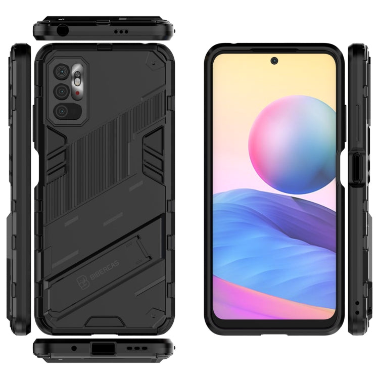 Punk Armor 2 in 1 PC + custodia antiurto in TPU con supporto invisibile, For Xiaomi Redmi Note 10 5G, For Xiaomi Redmi Note 10 Pro, For Xiaomi Mi 11 Ultra