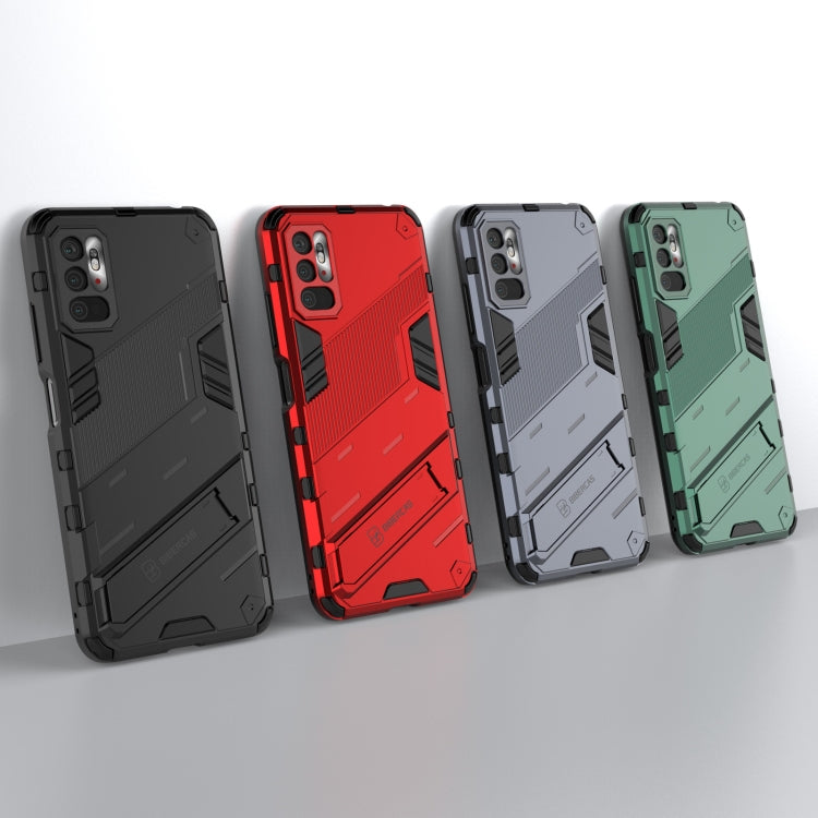 Punk Armor 2 in 1 PC + custodia antiurto in TPU con supporto invisibile, For Xiaomi Redmi Note 10 5G, For Xiaomi Redmi Note 10 Pro, For Xiaomi Mi 11 Ultra