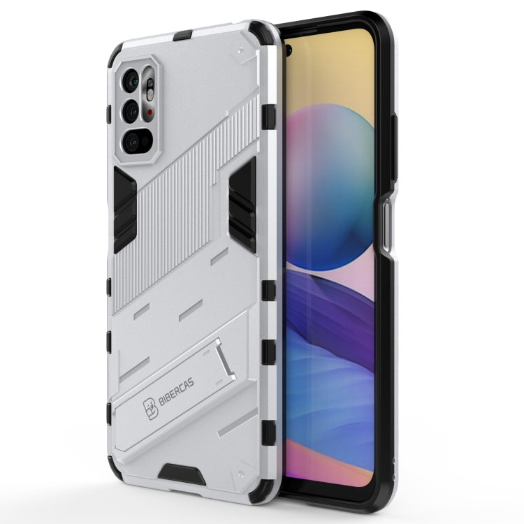 Punk Armor 2 in 1 PC + custodia antiurto in TPU con supporto invisibile, For Xiaomi Redmi Note 10 5G, For Xiaomi Redmi Note 10 Pro, For Xiaomi Mi 11 Ultra