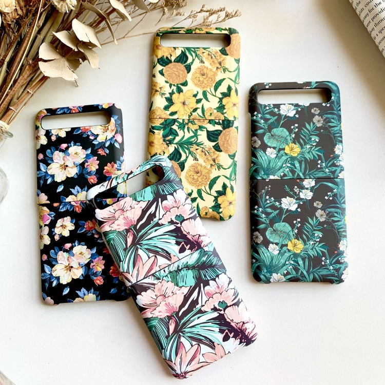 Custodia protettiva pieghevole con motivo floreale per Galaxy Z F