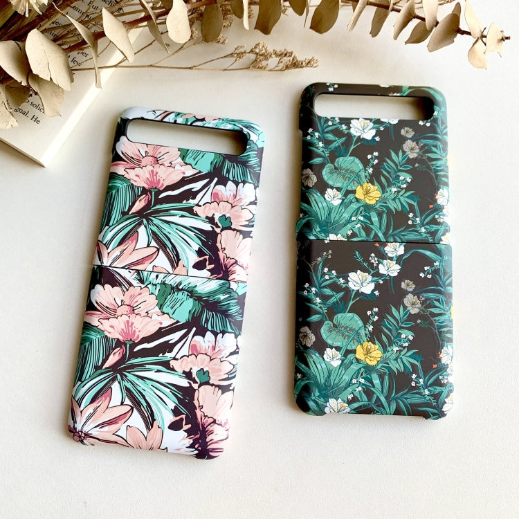 Custodia protettiva pieghevole con motivo floreale per Galaxy Z F