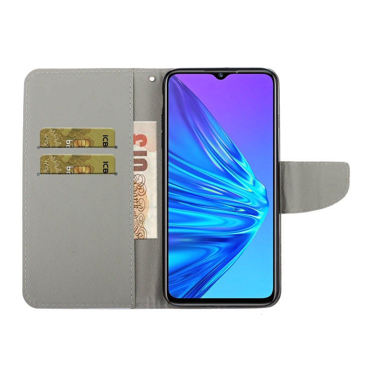 Custodia in pelle Flip orizzontale con motivo dipinto, For OPPO Realme 5