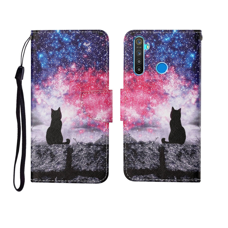 Custodia in pelle Flip orizzontale con motivo dipinto, For OPPO Realme 5