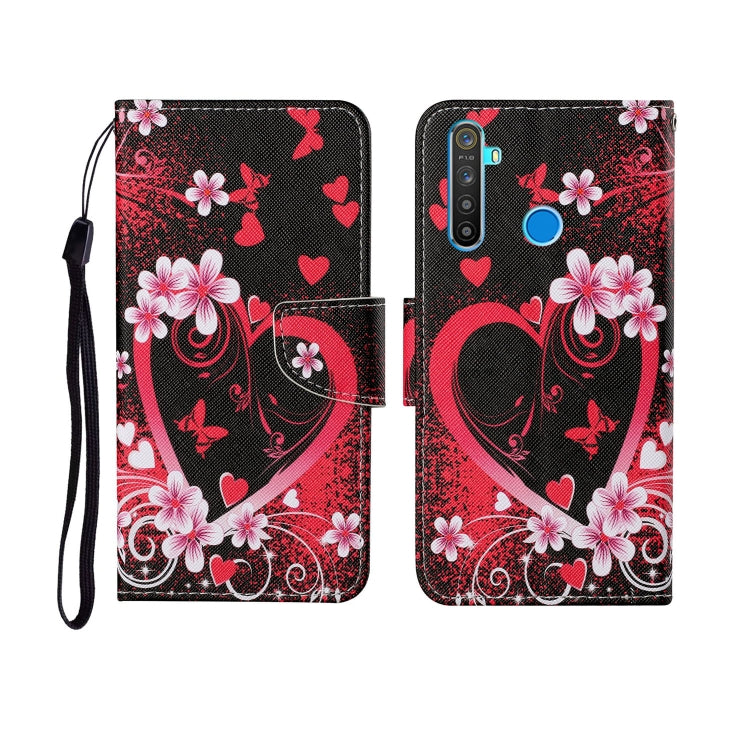 Custodia in pelle Flip orizzontale con motivo dipinto, For OPPO Realme 5