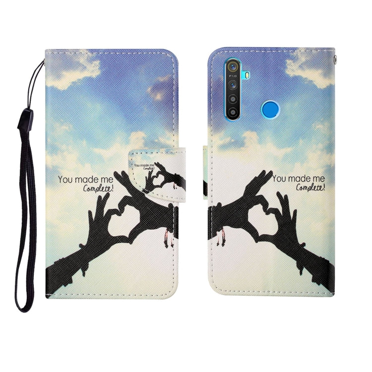 Custodia in pelle Flip orizzontale con motivo dipinto, For OPPO Realme 5