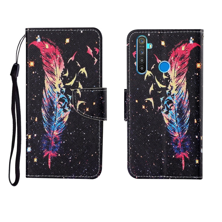 Custodia in pelle Flip orizzontale con motivo dipinto, For OPPO Realme 5