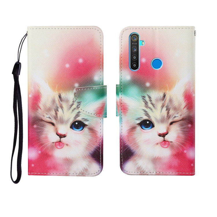 Custodia in pelle Flip orizzontale con motivo dipinto, For OPPO Realme 5 Pro