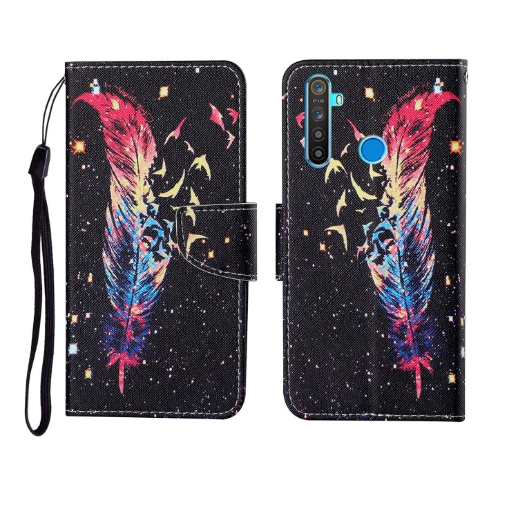 Custodia in pelle Flip orizzontale con motivo dipinto, For OPPO Realme 5 Pro