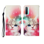 Custodia in pelle Flip orizzontale con motivo dipinto, For OPPO Reno3