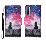 Custodia in pelle Flip orizzontale con motivo dipinto, For OPPO Reno3