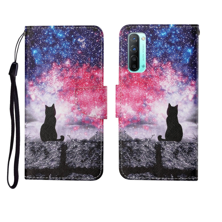 Custodia in pelle Flip orizzontale con motivo dipinto, For OPPO Reno3